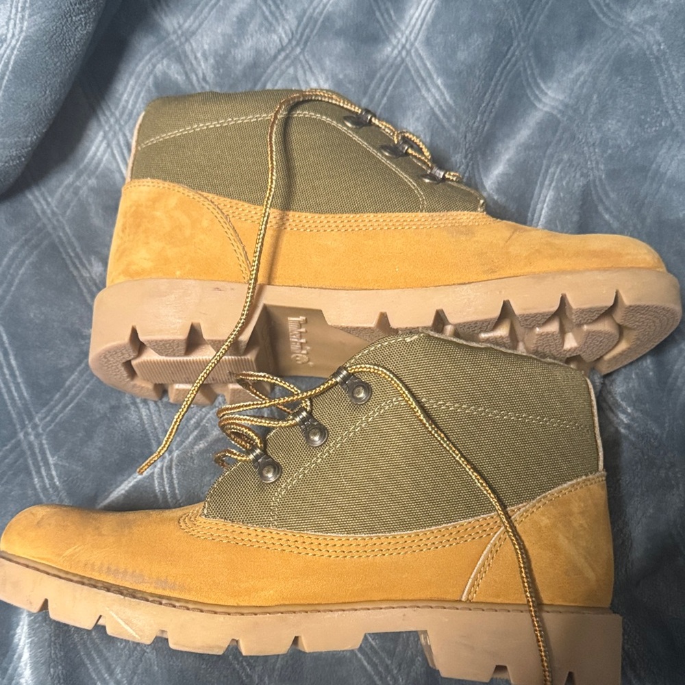 Timberland Olive and Tan Men's Boots